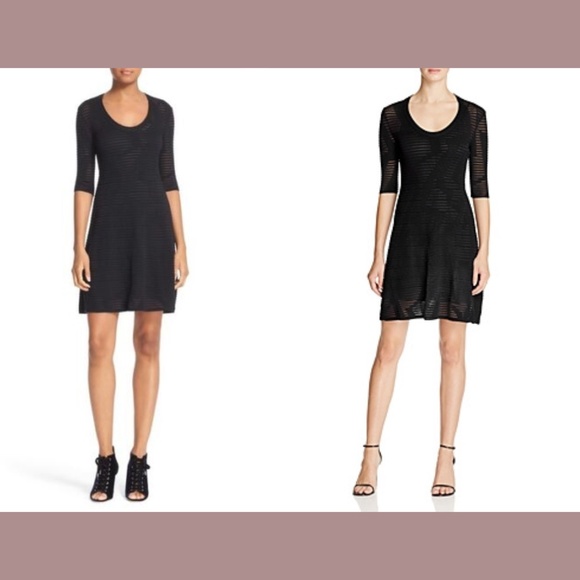 NWT $695 M Missoni [ 44 IT ]‎ Rib Stitch Fit & Flare Dress in Black #G954 - Picture 2 of 13